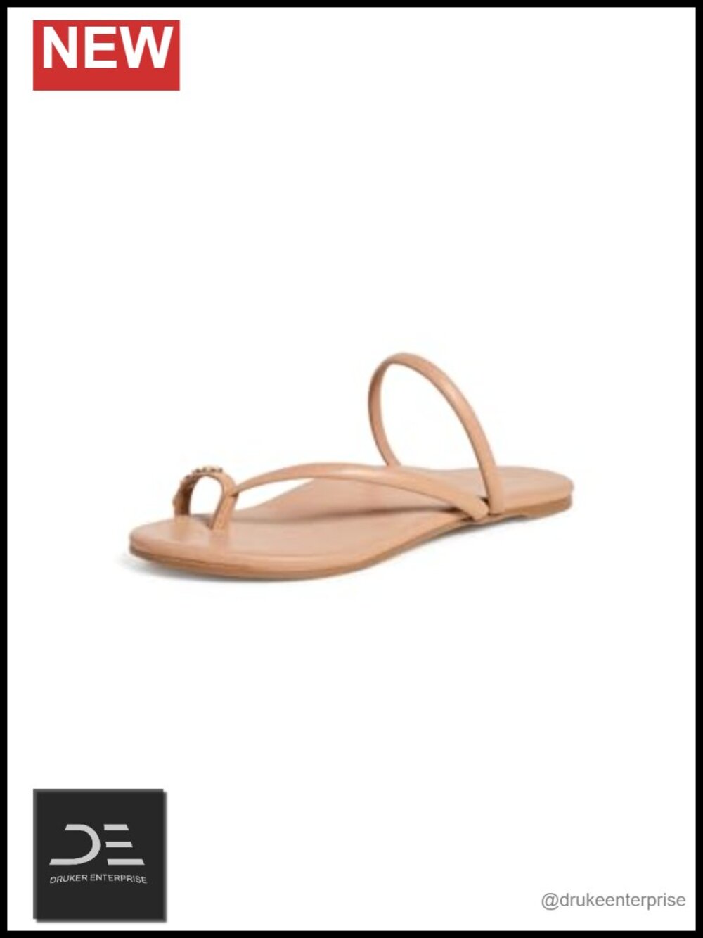 Women's Leather Flip Flop Sandals with Gold-Tone Accents | Slip On X-Strap